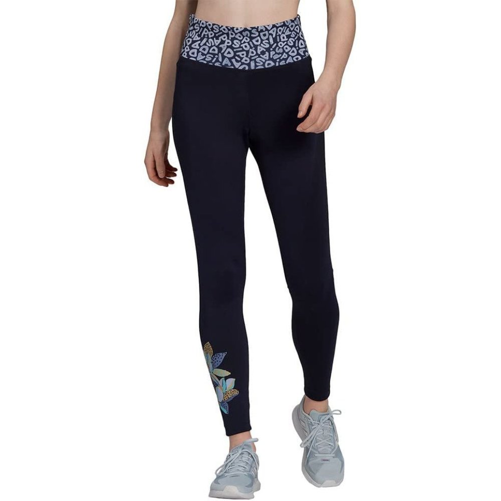 Adidas x Farm Rio Leggings - Legend Ink/White - M